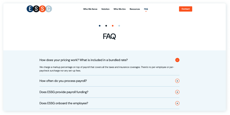 ESSG FAQ Section ESSG FAQ Section
