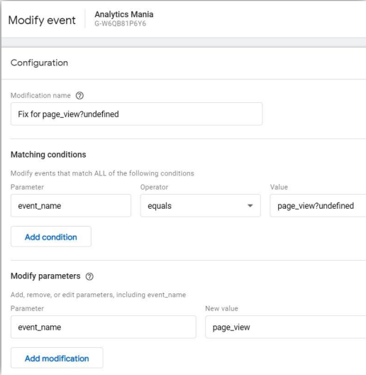 GA4 Modify Events