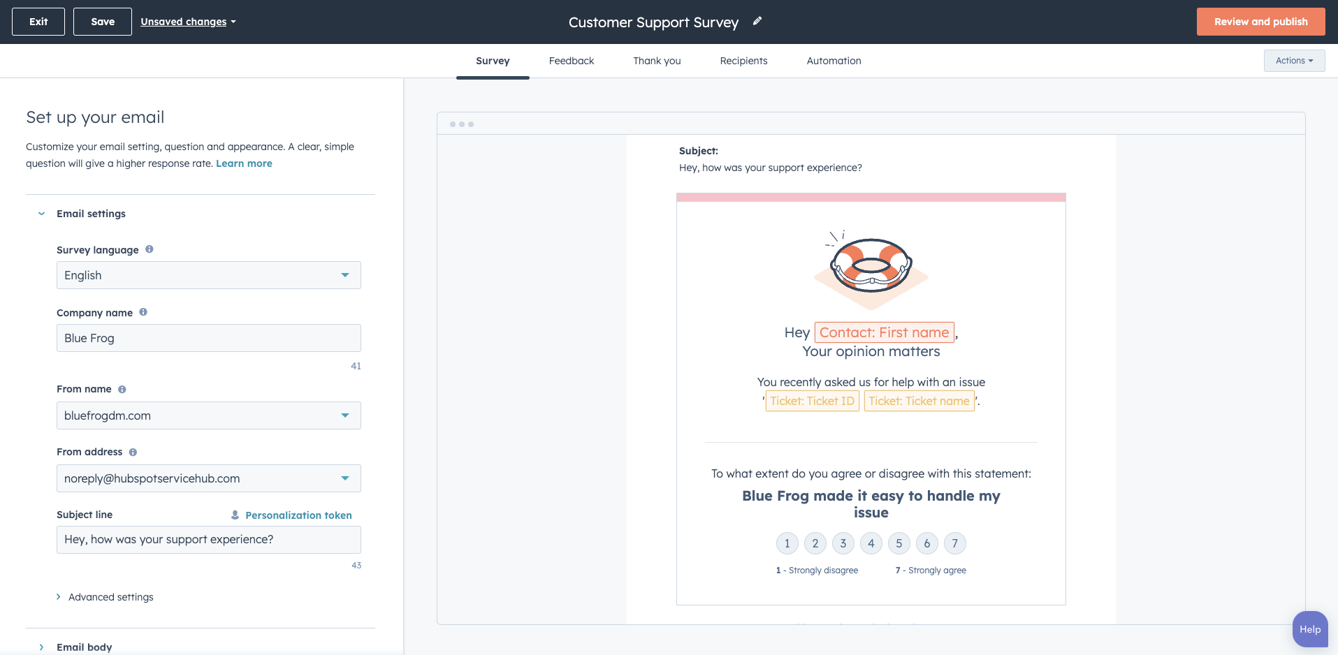 HubSpot Feedback Surveys