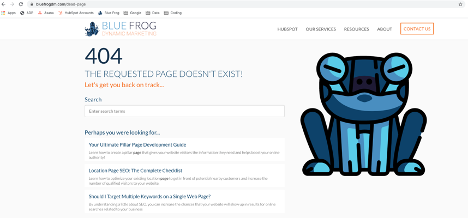 Blue-frog-404-page-display