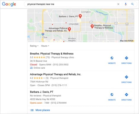 google-local-pack-example