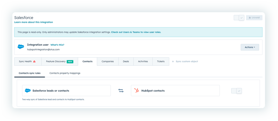 Otus Salesforce Integration Otus Salesforce Integration