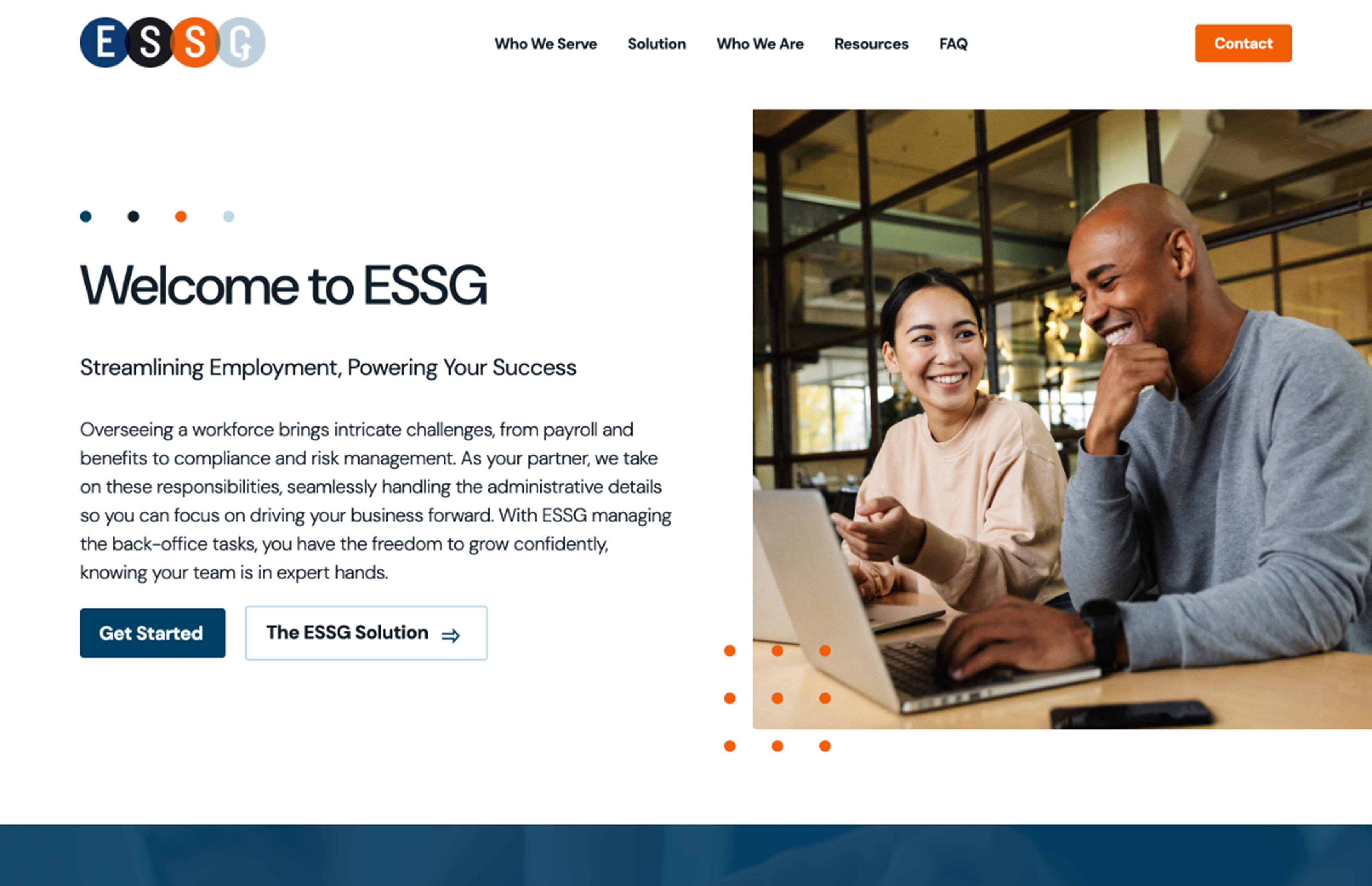 ESSG Website Homepage