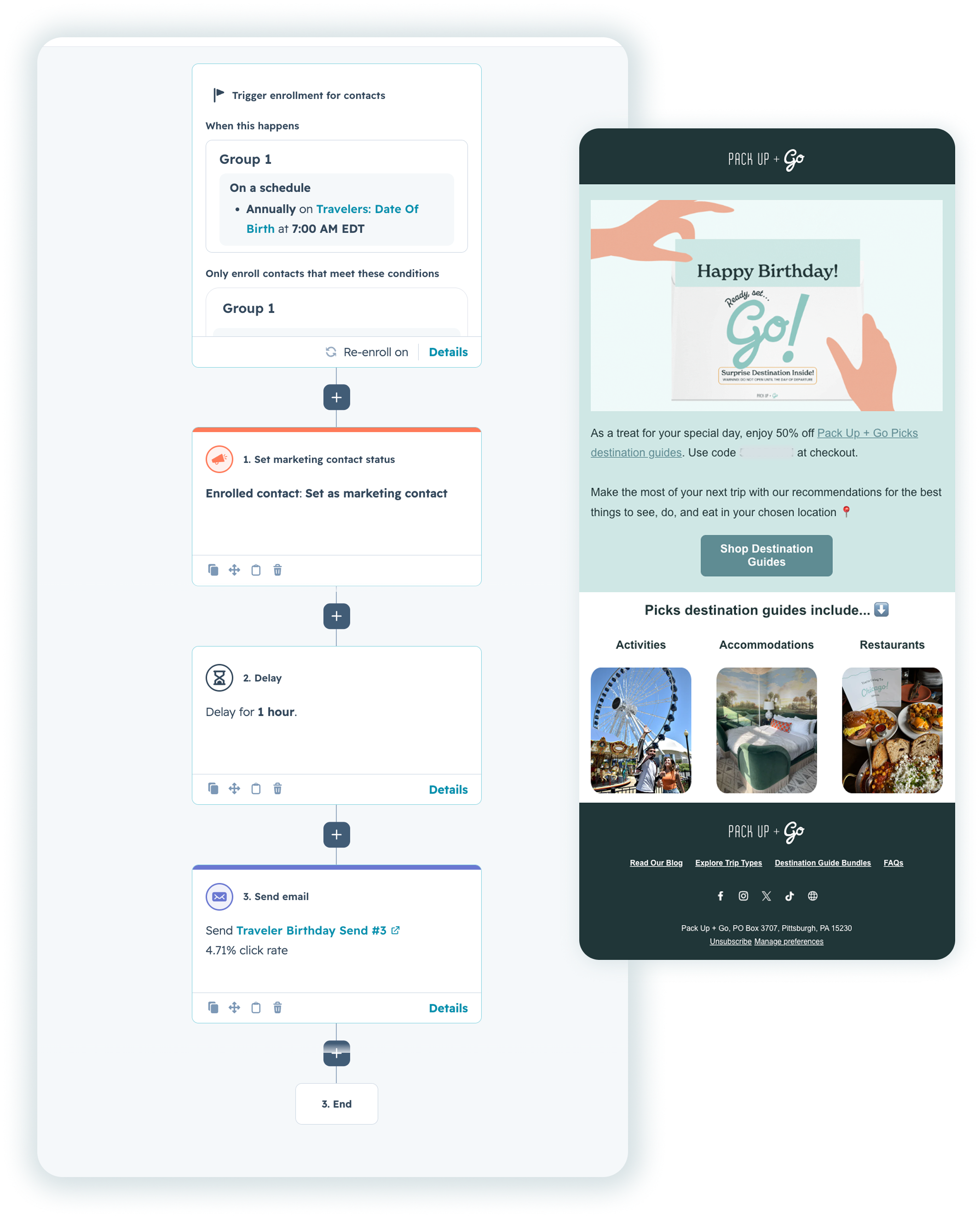 Pack Up + Go_Birthday Email and Workflow