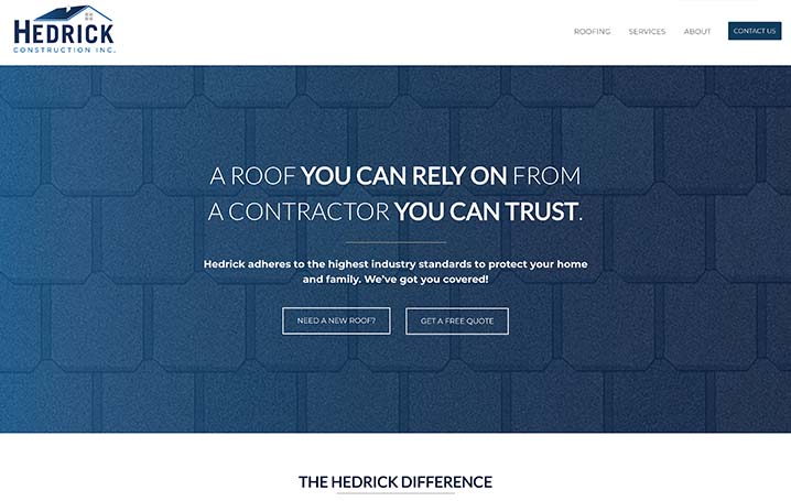 hedrick_homepage_screenshot